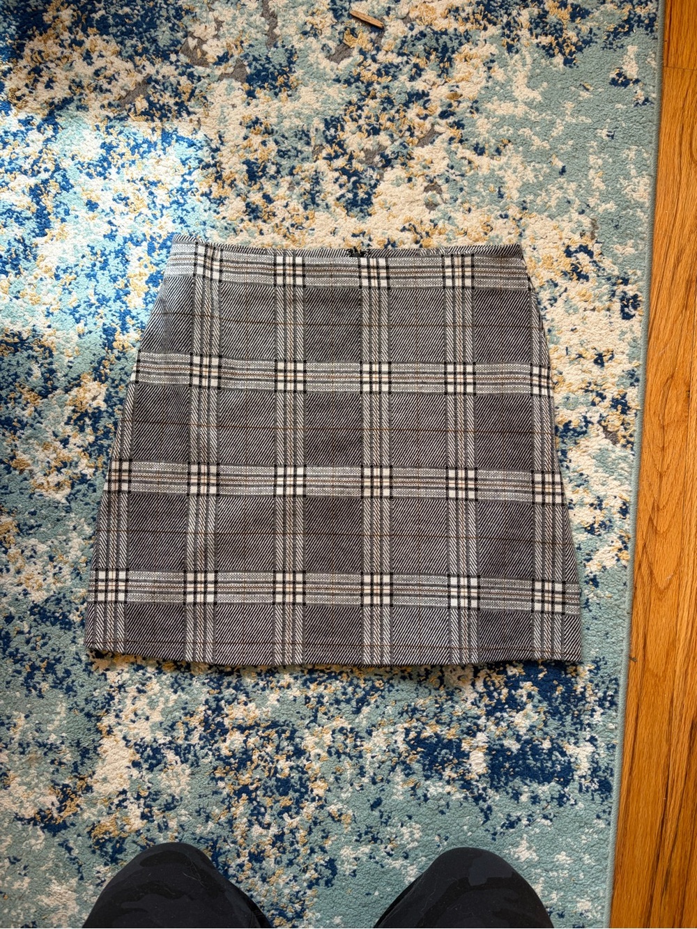Reformation Black & White Plaid Mini Skirt - Picture 4 of 6